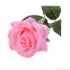 Fiori decorativi 9 rose ad alta simulazione Decorazione domestica artificiale con rosa idratante a mano singola