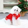 Hundkläder ullkläder för små hundar jul söt husdjurskjorta mjuk valp julkläder med bowknot bell chihuahua bichon