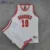 Аниме костюмы Slamdunk Jersey Shohoku Школьная баскетбольная команда Kaede Rukawa Hanamichi Sakuragi Рубашка спортивная одежда в форме аниме косплей Come Z0301