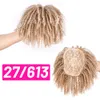 Perucas sintéticas de fechamento de dindong clipe de cauda na cauda de cabelo como pavor loiro locs clipes 230303