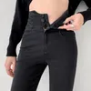 Damenjeans Frühling Winter Damenmode Hohe Taille Damen Jeans mit weitem Bein Baggy Woman Denim Capris Hosen Jean Mom Jeans Hosen 230306