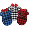 Dog Apparel Plaid Shirt With Bow Wedding Suit Boy Dogs Clothes For Small Medium Large Cats Spring Summer Autumn Pet Costume Yorkies