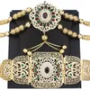 Paski łańcucha talii słoneczne kolory złoty kolor maroko biżuteria kaftan pasek ramię klatka piersiowa Kobiety łańcuch brzucha biżuteria panna młoda ślubna akcesoria 230306