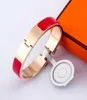 Brand Bracelet for Women Charm Stainless Steel Trendy Luxury h Enamel High Version Gift Jewelry1423015