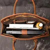 Evrak çantaları orijinal deri erkek evrak çantası 14 inç dizüstü bilgisayar tote iş omuz mesleği çanta portföy belgesi gündelik crossbody el