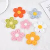 Knitting Flower Embroidery Patches Sewing Notions Hand Crochet Candy Flowers Sew on Patch Applique DIY Clothes Hat Headbands