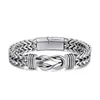 12m 8.66inch Silver Wheat Woven Chain Bracelet Stainless Steel Link Chain For Mens Gifts Simple Punk