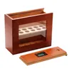 Cigar Box Moisturize Cigar Cabinet Cedar Wood Solid Wood Top Glass Display Cigar Humidor Holds12 pieces W/Humidifier Hygrometer