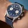 ساعة معصم رمز غامض Men Chronograph Watch 40 مم الساعات الفاخرة Titanium Mechanical Wristwatch Panda 50m مقاوم للماء ST19