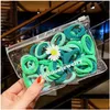 Braiders 50Pcs High Elasticity Does Not Hurt The Durable Seamless Hair Rope Simple Ring Drop Delivery Products Care Styling Dhgam