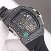 自動メカニカルリチャアミレレス2023スポーツモントレラックスウォッチRM5901 RM7001 RM1104 RM6101 RM052 with Movement Carbon Fiber Case Sapphire Mirror Designer XM