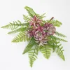 Kwiaty dekoracyjne 1 szt. Sztuczne rośliny plastikowe soczyste liściaste zielone zielone domowe dekoracja akcesoria do salonu