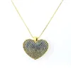 Ketten Luxus modische Frauen Zirkon Kristall Halskette mit Liebe Herz Anhänger Charm Gold Farbkette Choker für Weihnachtsschains