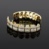 Gold Silver Hiphop Teeth Gold Plated Bling CZ Diamond Grillz Accessories Cool Hip-Hop Tooth Jewelies