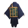 Anime Costumes Anime Jujutsu Kaisen Cosplay Comes Geto Suguru School Mundus Kimono Black Blue Comes Geto Suguru Suits and Wig Shoe Z0301