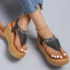 Sandaler Fashion Tassels Chunky Platform Sandaler Kvinnor 2022 Summer Clip Toe Wedges Sandaler Kvinna Tjock Sole Gladiator Sandalias de Mujer Z0306