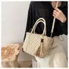 Avondtassen mode geweven portemonnee rieten strandtas bohemia schouder messenger tassel stro handtas zomer handgeweven rattan