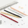 Metal Electroplate Ballpoint Pens Student Teacher Writing Ball Point Pen School Office Business Signature Pen Customizable Logo TH0761