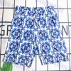 Designer Mönster Swimsuit Mens Swimwear Blue Jacquard Shorts för män Lossa snabbtorkning av badstammar