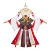 Anime Costumes Genshin Impact Yae Miko Cosplay Come Wig Dress Party Outfit Halloween Comes For Women Carnival Christmas Masquerade Party Z0301