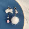 Backs oorbellen Pom Fake Pearl Ball Pendant Ear Clip Star No Porced For Women Party Jewelry Cadeau