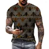 Camisetas masculinas 2023 Animal Bee 3D Camiseta de impressão Homens Mulheres Moda de verão