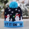 Decorações de Natal 2023 anos LED chapéus leves de maconha tampa de suéter up woven chat for adult menino de garoto