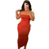 여름 맥시 긴 드레스 여성 디자이너 2023 슬림 한 섹시한 단색 브래지