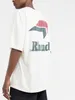 Men's T-Shirts High version 2023 summer new fashion RHUDE unisex simple print street men and women loose short-sleeved T230306