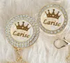 Smoczki miyocar niestandardowe nazwa Bling Gold smocifier i clip BPA darmowy manekin unikalny prezent baby shower 230303