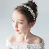 Accessori per capelli Ghirlanda per bambini Fascia per capelli Principessa Tiara Corona di perle di cristallo Sposa Damigella d'onore Festa nuziale Copricapo da spettacolo