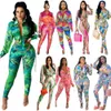 2023 printemps et été ensemble de pantalons femmes impression multicolore chemise à manches longues pantalon 2 pièces maison loisirs costume