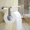 Bath Accessory Set Simple Bathroom Accessories Stainless Steel Paper Towel Rack Punch-Free Mobile Phone Toilet Roll Storage Wall-Mounted