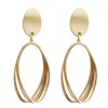 Dos boucles d'oreilles Vintage MaGold minimaliste ovale Clip sur cerceau Non percé géométrie pour les femmes 2023 tendance bijoux cadeau