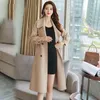 Women's Wool & Blends Elegant Solid Long Contains Coat Women Double Breasted Sleeve Loose Drop Shoulder Pocket Chic Stylish Jacket L368