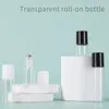 Bouteilles en verre vides Roll-On en gros 1 ml 2 ml 3 ml 5 ml clair avec couvercle blanc noir de rouleau en métal pour la crème liquide d'huile essentielle