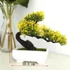Dekorativa blommor Creative Simulation Welcome Song Artificial Plants Bonsai Home Living Room Table Decorations El Fake