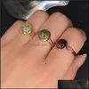 Clusterringen 10 mm 12 mm genezing natuursteen kristal ronde open verstelbare amethists lapis roze kwarts vrouwen ringfeest bruiloft jood dhjvv