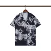 2023 Мужские цветочные рубашки тигровых рубашек повседневная пуговица с коротким рукавом гавайские рубашки костюмы летние пляжные дизайнерские рубашки M-3XL 09