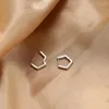 Hoop Earrings Women's Fashion Smooth Silver Color Tiny Huggies Geometric Hoops Charm Jewelry Girls Accessories Gifts