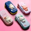 Pencil Cases Adorable 3D Cartoon Cat Pencil Case Stationery Organizer School Supplies for Girls Pink Pen Pouch Holder Kawaii Trousse Scolaire J230306