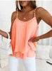 Tanques femininos Camis Summer Top Chiffon White camise