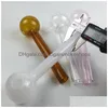 Smoking Pipes Glass Oil Burner 7.3 Inches Colorf Big Thick Pyrex For Drop Delivery Home Garden Household Sundries Accessories Dh3Bj