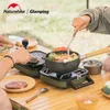 Camp Kitchen Folding Double Gas Furnace Outdoor Portable Cookware Camping Cooking Stove 230303