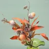 Decorative Flowers Artificial Eucalyptus Leaves Fake Plant For Christmas Wedding Party Home Banyan Acorn Bunches Decoration Wreath Flower