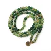 Braccialetti con ciondoli 108 Bracciale Mala Collana per donna Uomo 8mm Perline di pietra di onice Loto OM Buddha Yoga Preghiera Multistrato Avvolgimento Bracciale fortunato 230306