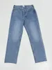 Jeans pour femmes Casual All-Match Demin Pants Spring Lady Jeans à jambes droites effilochés avec fermeture à glissière 230306