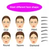 Lagringsflaskor 8st Eyebrow Shaper Makeup Mall Grooming Shaping Stencil Kit DIY REURBEABLE 8 IN1