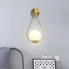 Wall Lamps Modern Copper Nordic Sconce Lights Living Room Background Lamp Bedroom Bedside Light Stairs Aisle