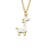 Pendentif Colliers Europe Et Les États-Unis Vente De Mode Collier De Girafe Tachetée Personnalité Super Mignon Animal Goutte Ornements D'huile